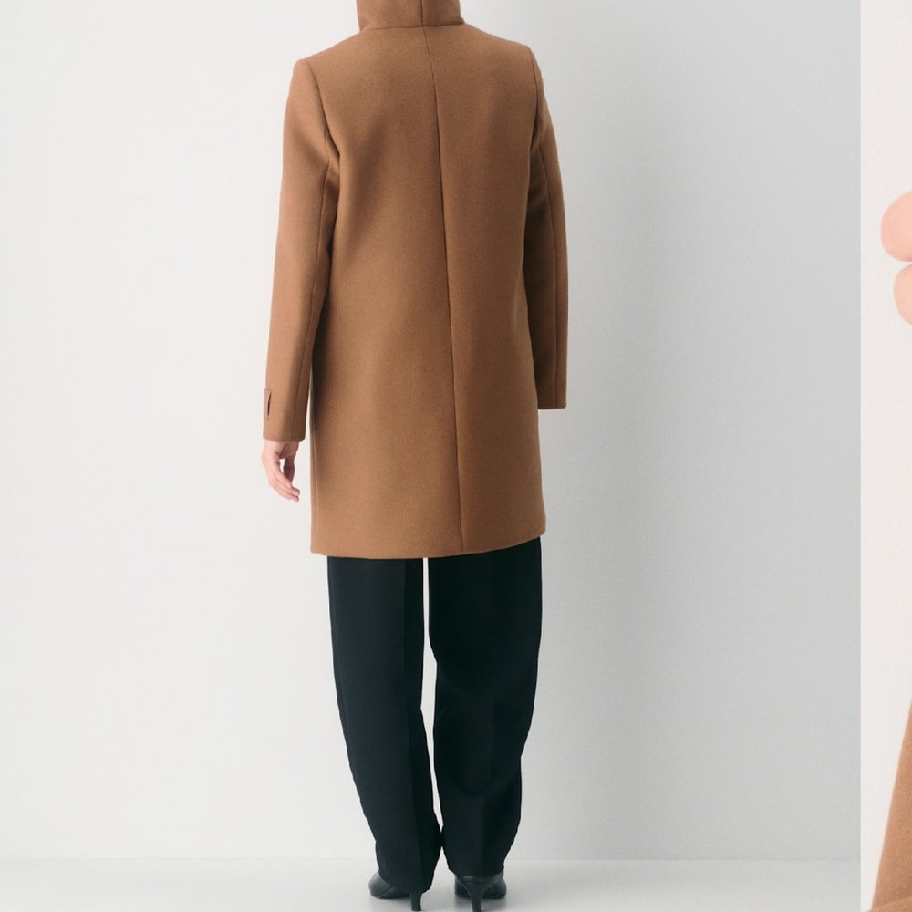Aritzia Camel Wool-Blend Pea Coat - Picture 4 of 12